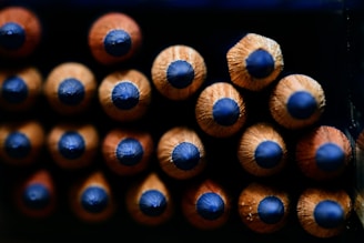 a close up of a bunch of pencils