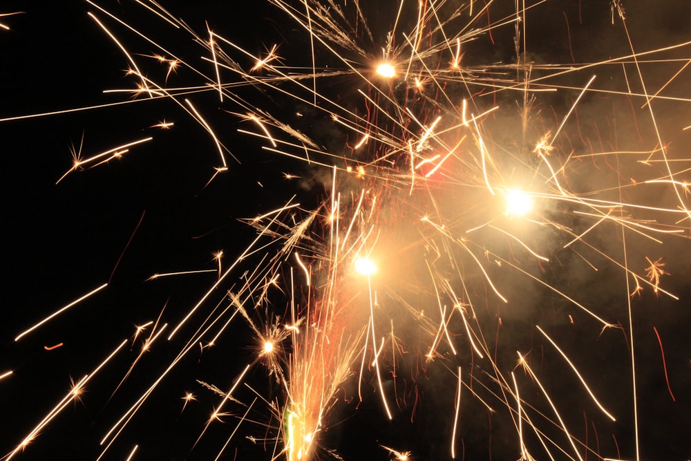 a close up of a firework on a black background