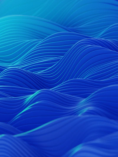 Blue flowing lines like digital fabric