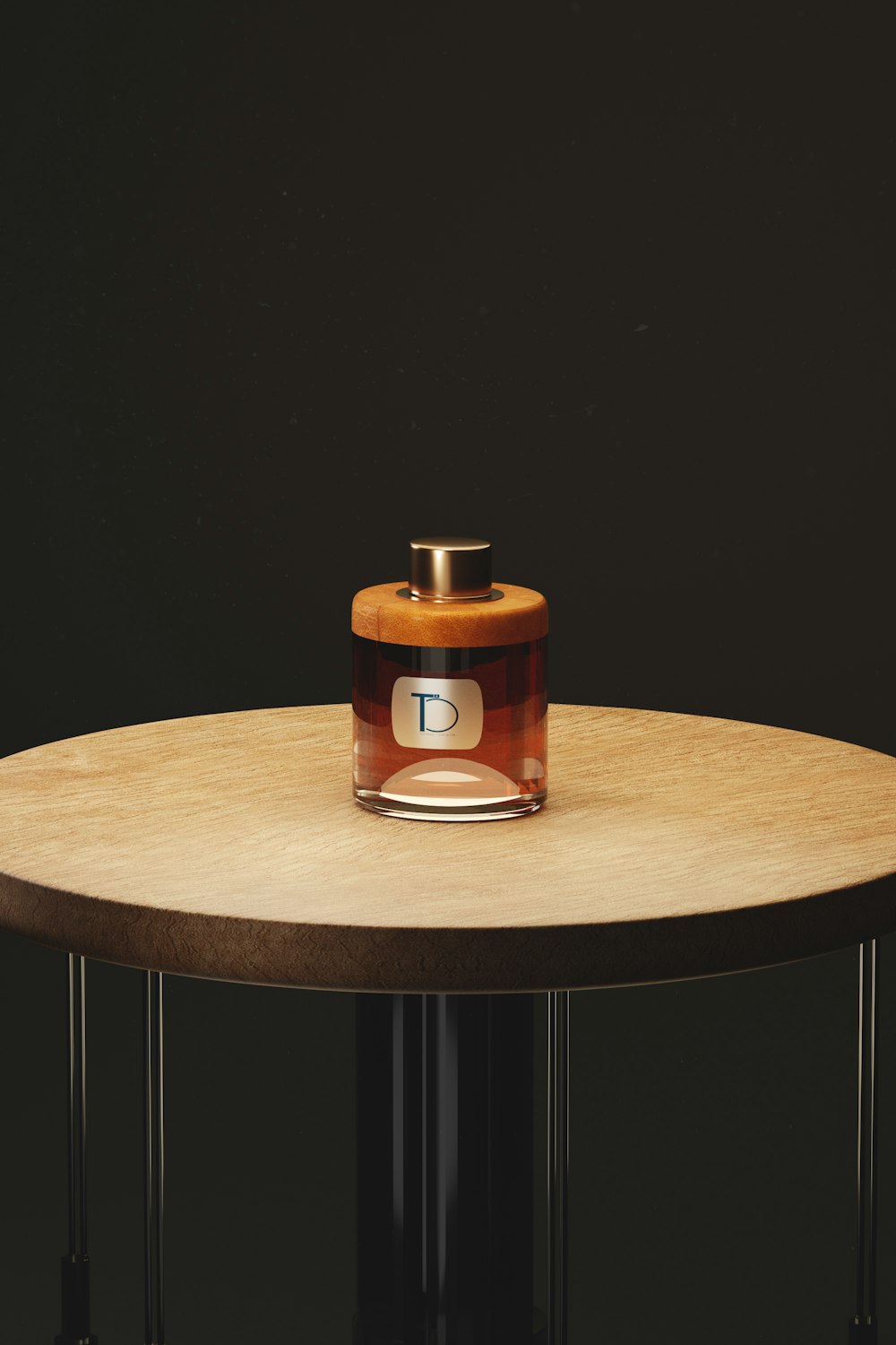 a clock sitting on top of a wooden table