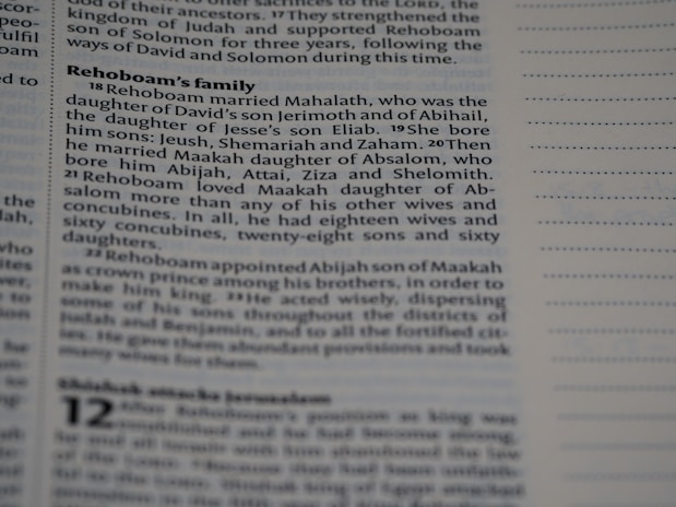 a close up of a page of a book