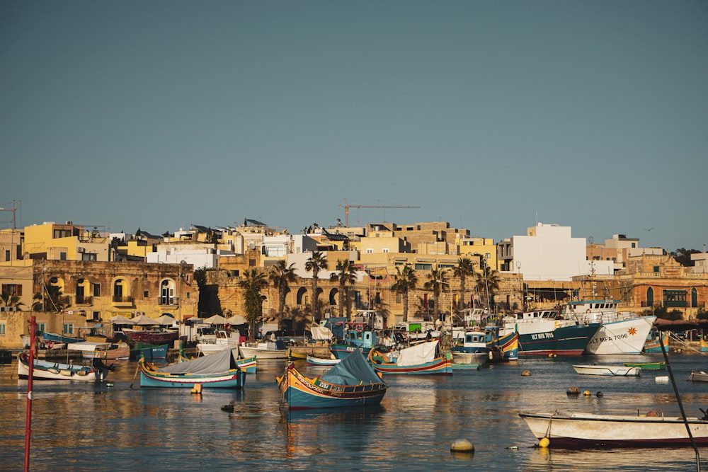 a bunch of boats that are in the water