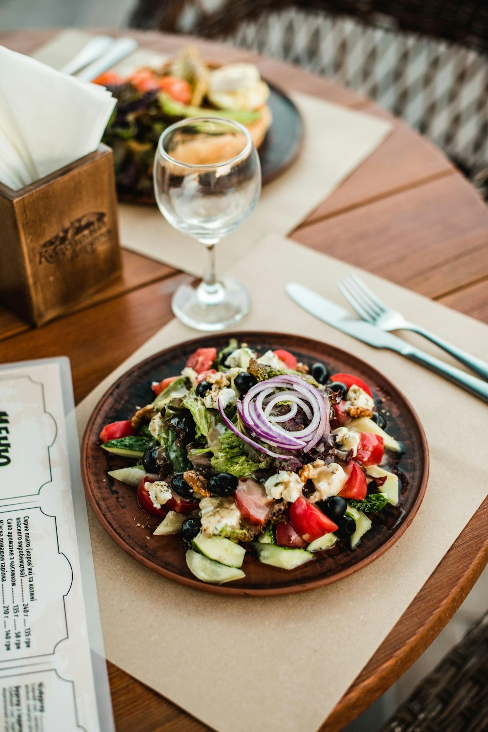 a plate of food sitting on a table