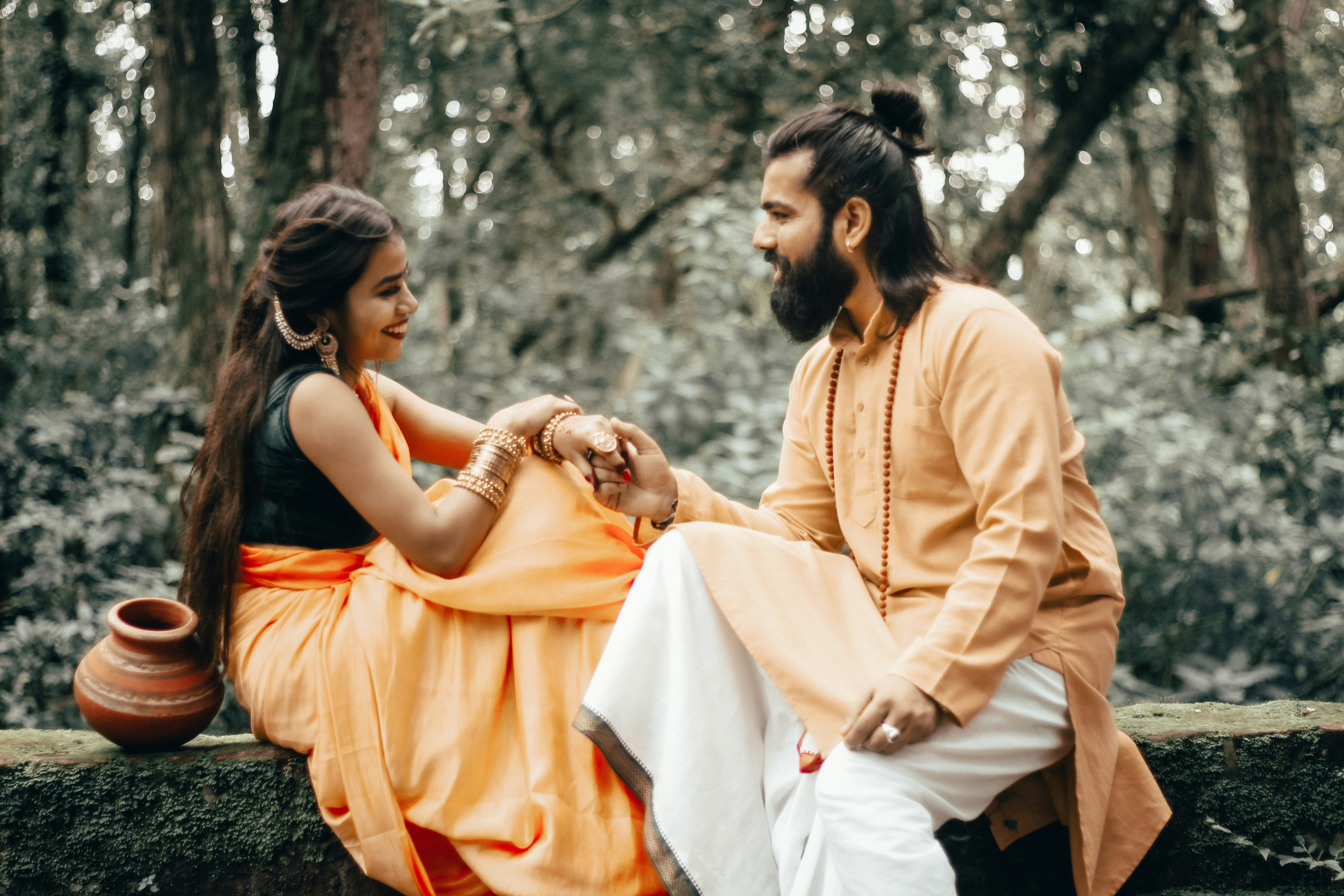 Couple sitting together