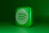 a green square shaped object with a green background