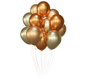Colorful helium balloons floating gently, perfect for celebrations and special moments.