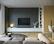 A cozy living room featuring custom melamine furniture with sleek modern lines and warm lighting.