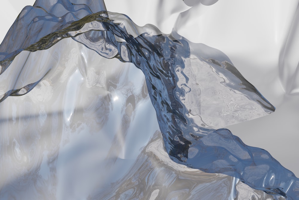 an abstract photo of ice and water