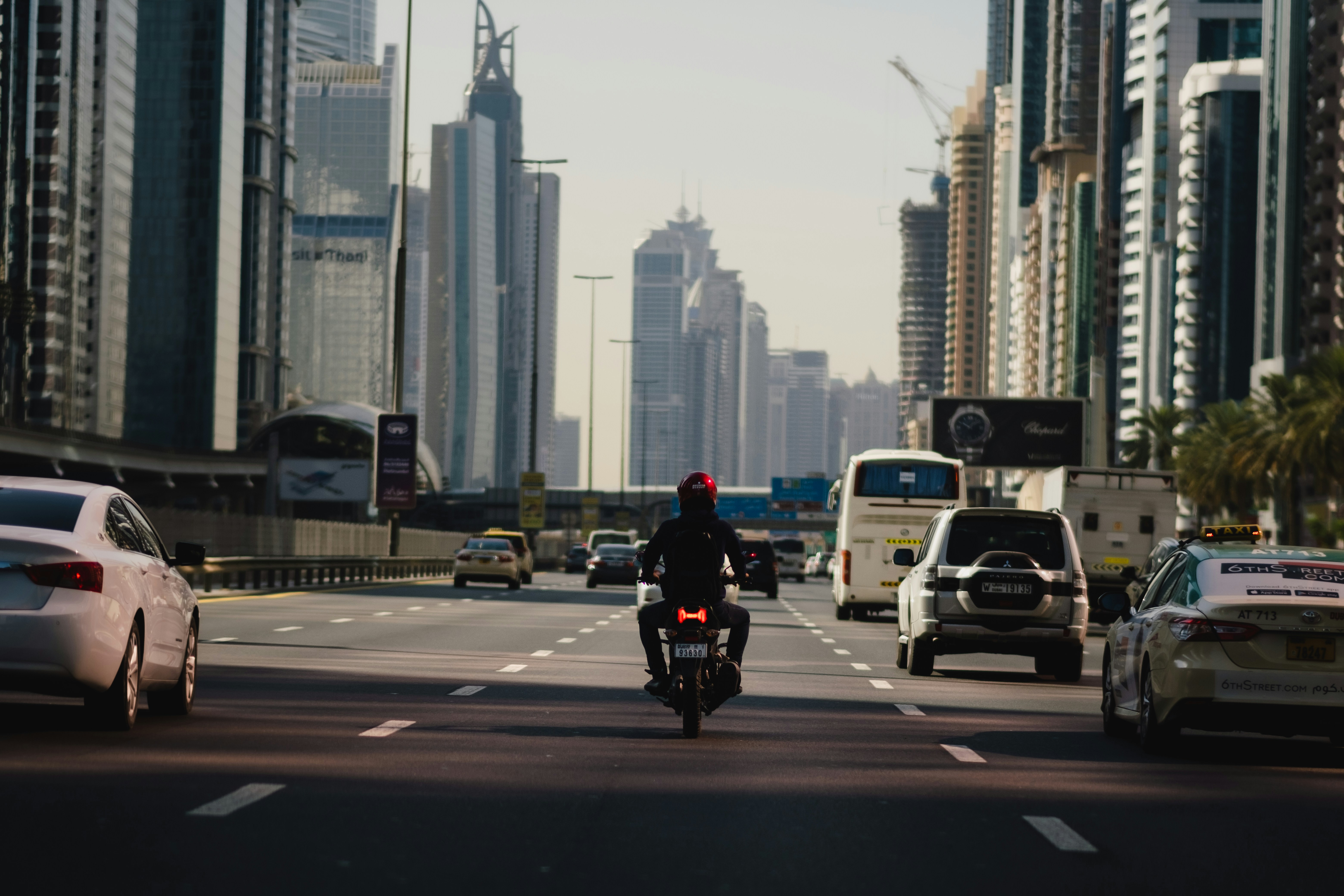 Delivery scooter in Dubai streets