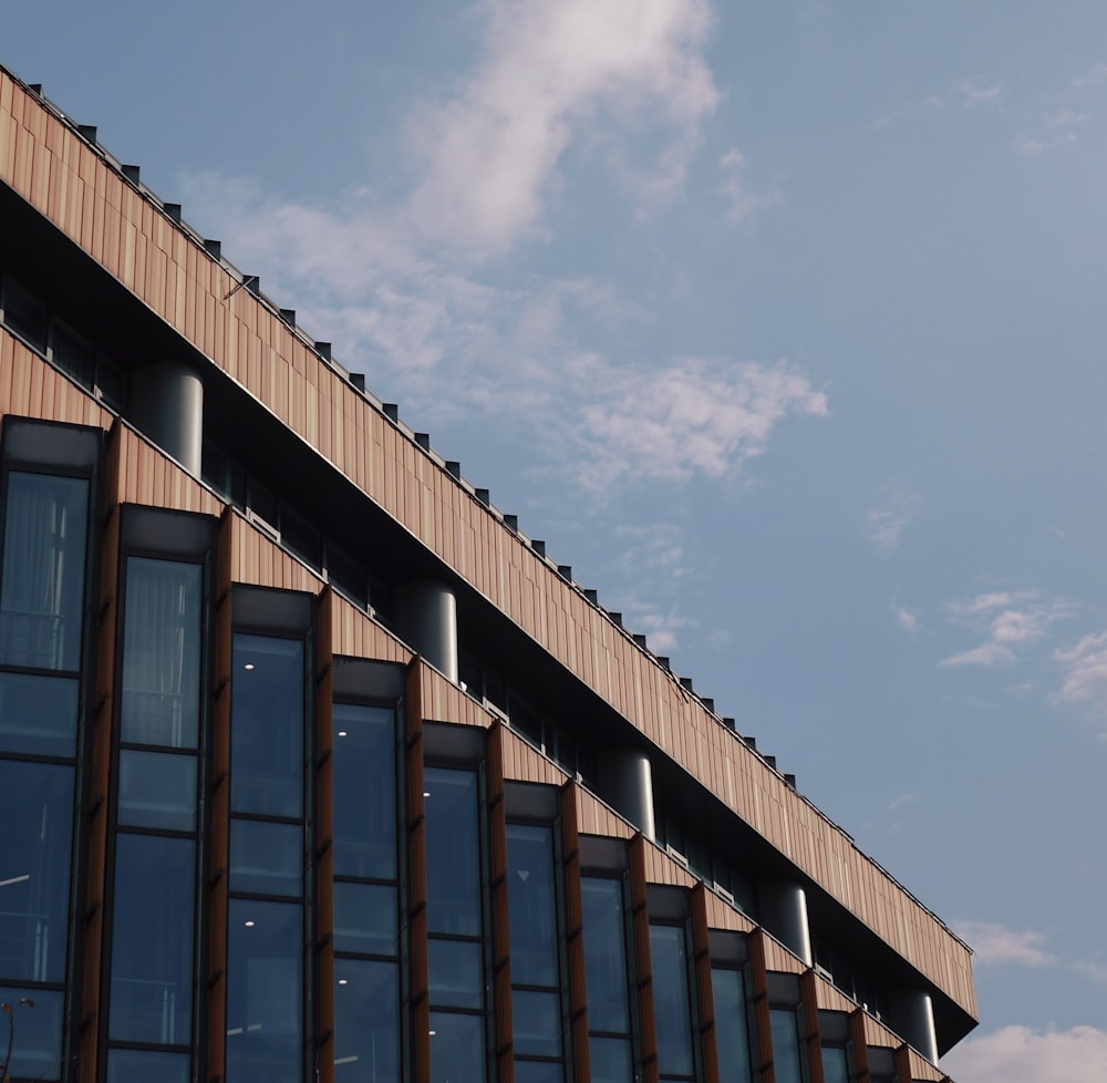 a tall building with a clock on the side of it