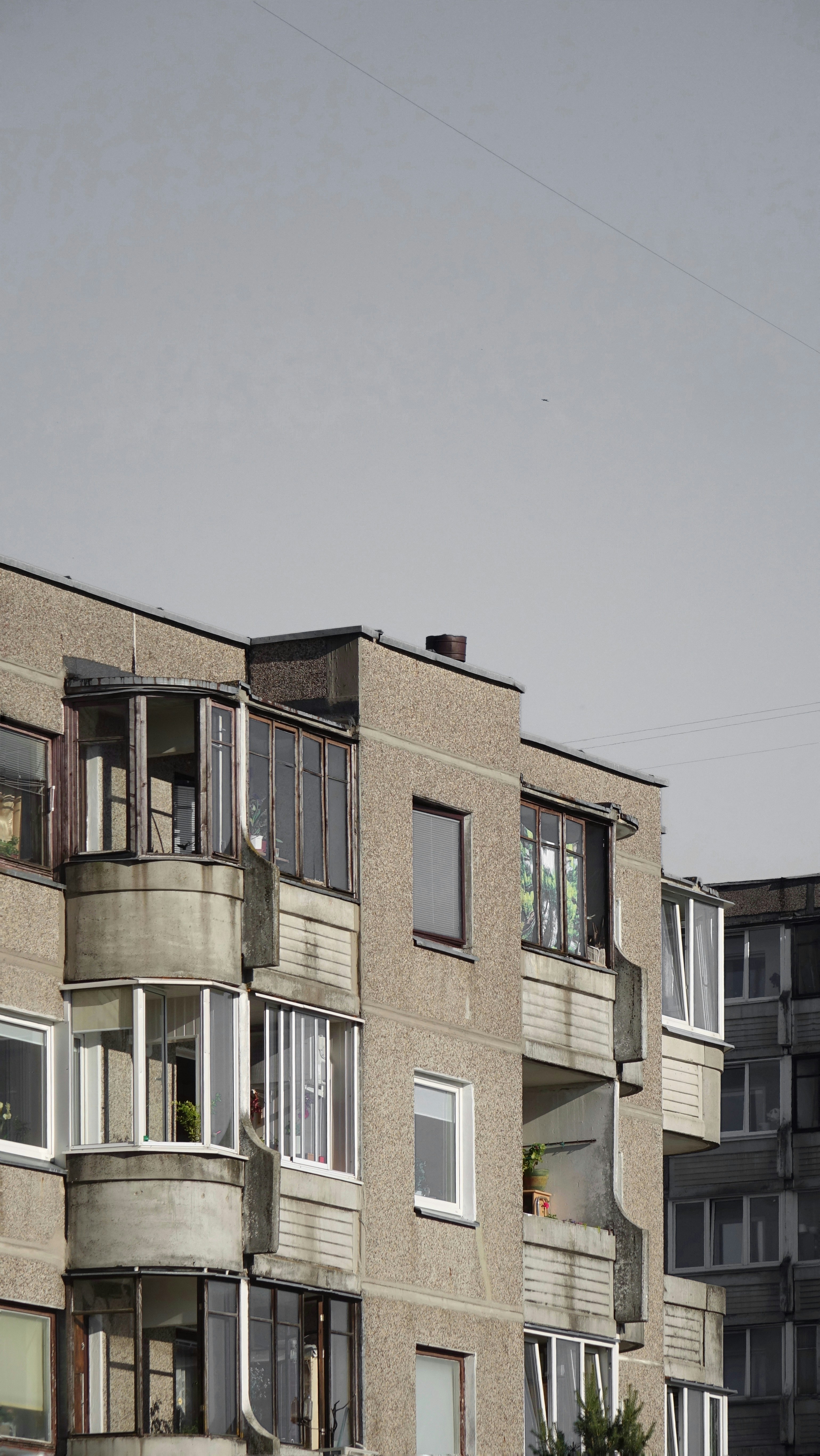 an apartment building with balconies and balconies