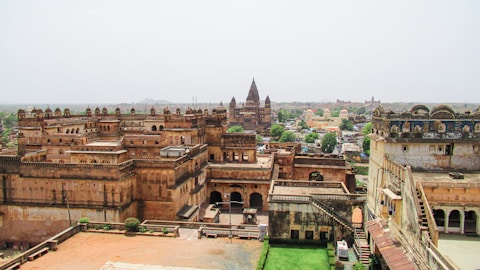 a view of a city from a tall building
