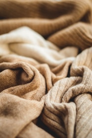 a close up of a blanket that has been folded