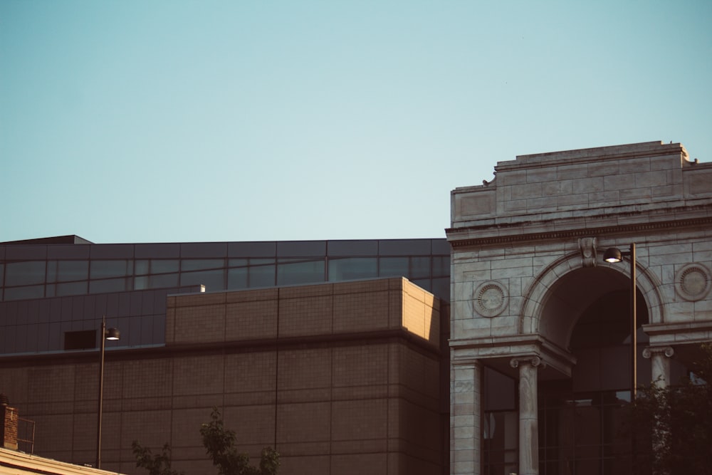 a building with a clock on the front of it