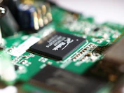 a close up view of a computer motherboard
