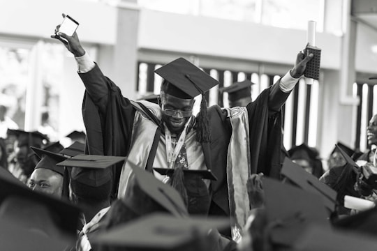 An inspiring image showing students celebrating their achievements.