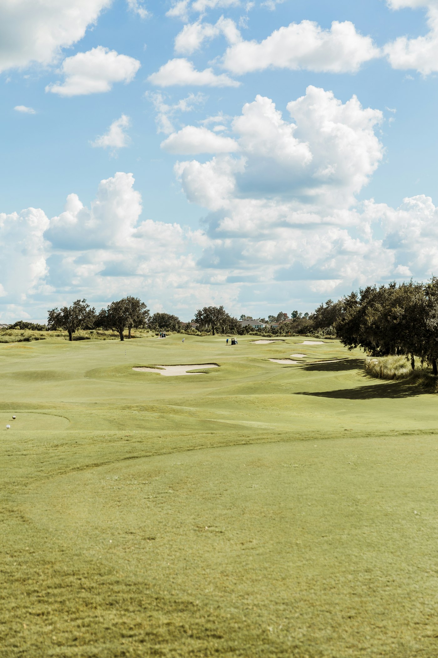 Large fairway verdoyant d'un parcours de golf en France