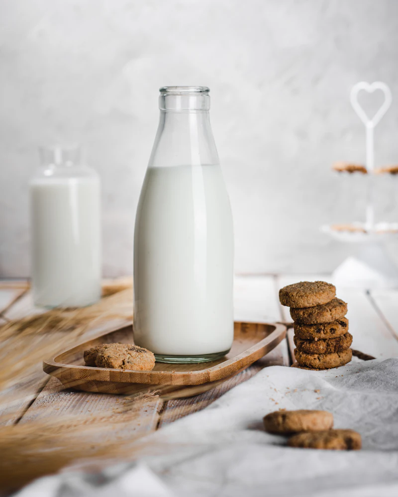 Bouteilles de lait frais
