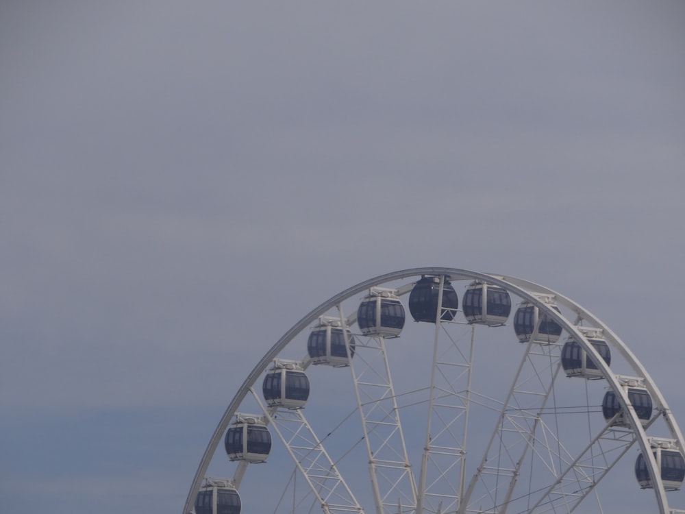 a large ferris wheel with a sky background