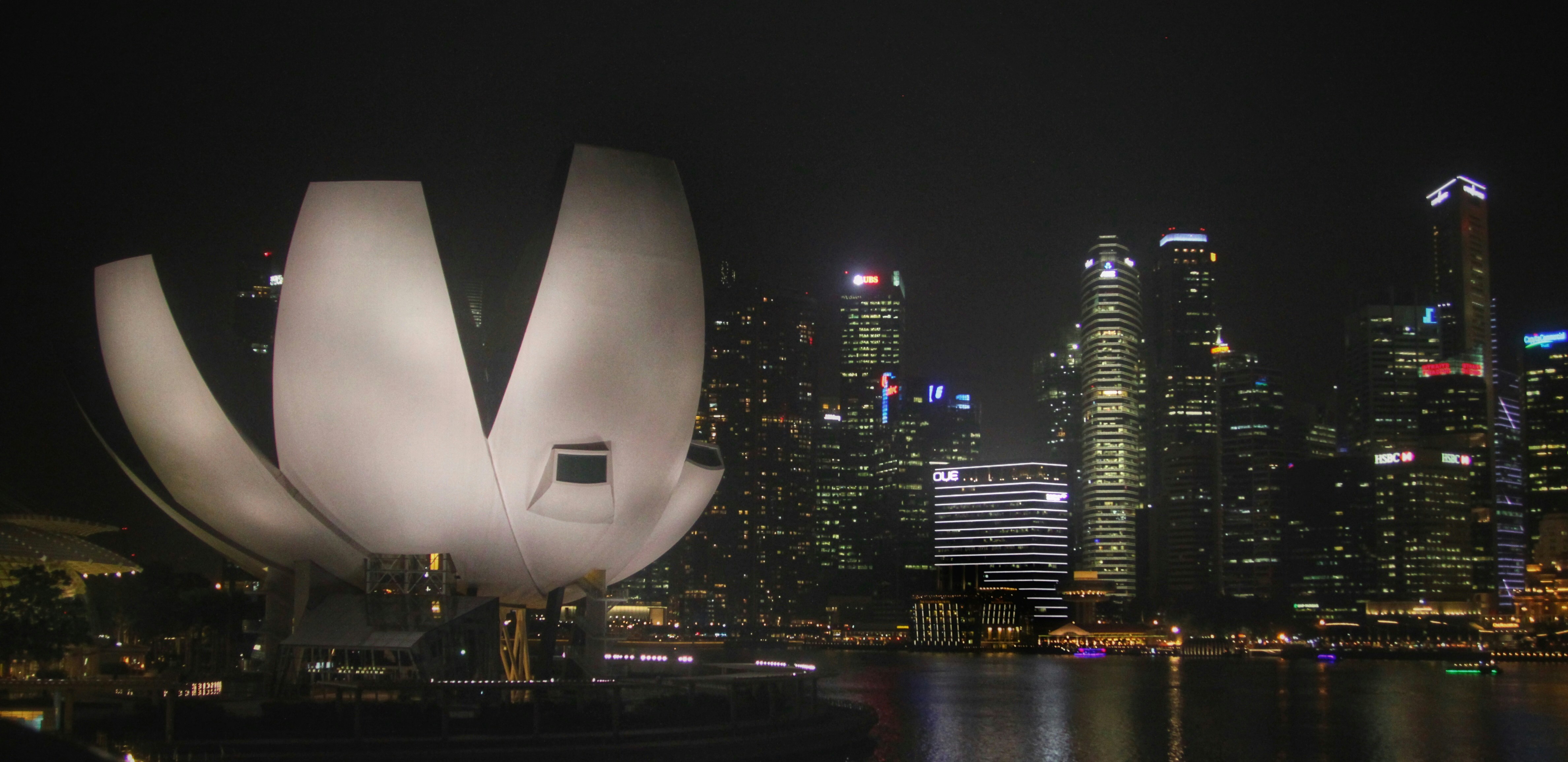 a view of a city at night from across the water