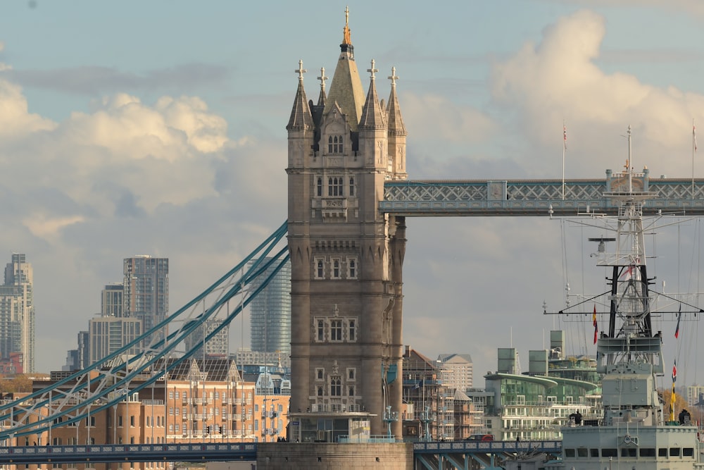 a tall tower with a clock on the top of it