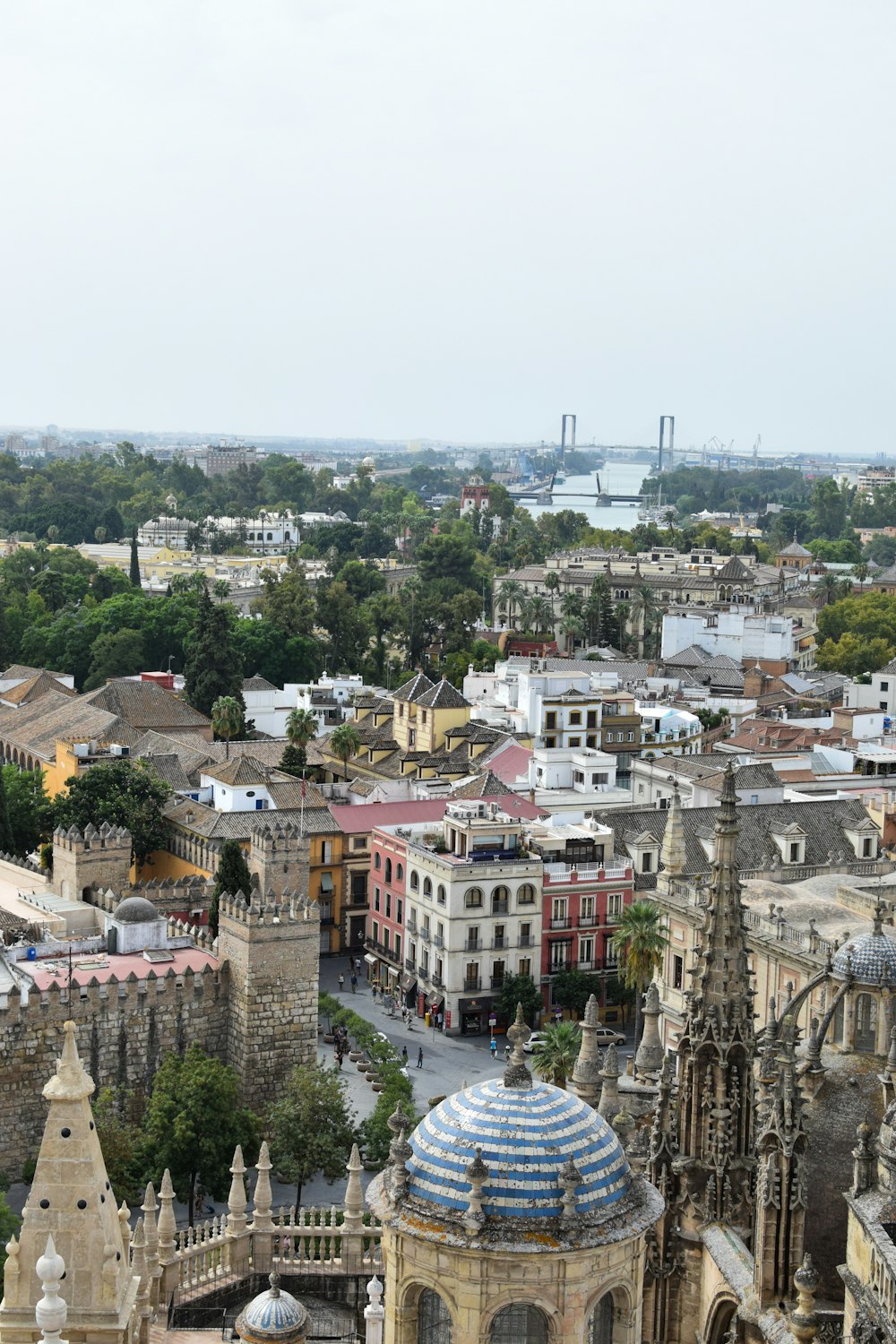 a view of a city from a high point of view