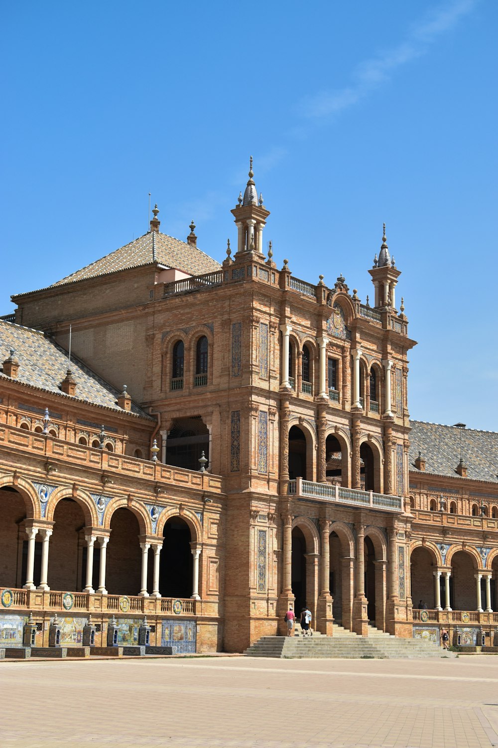 a large building with a clock tower on top of it