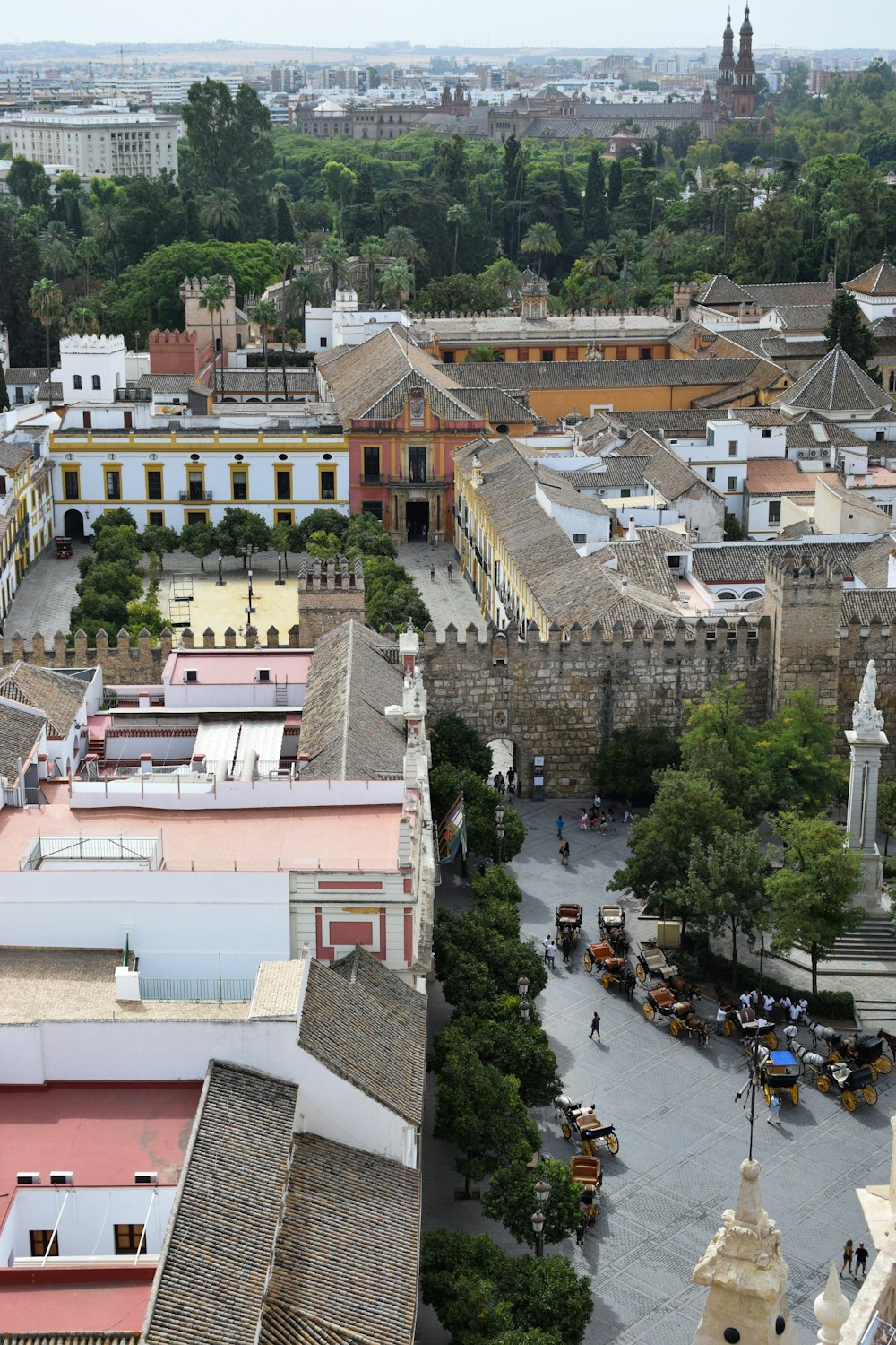 a view of a city from a high point of view