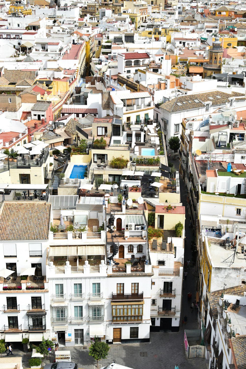 a city filled with lots of tall white buildings