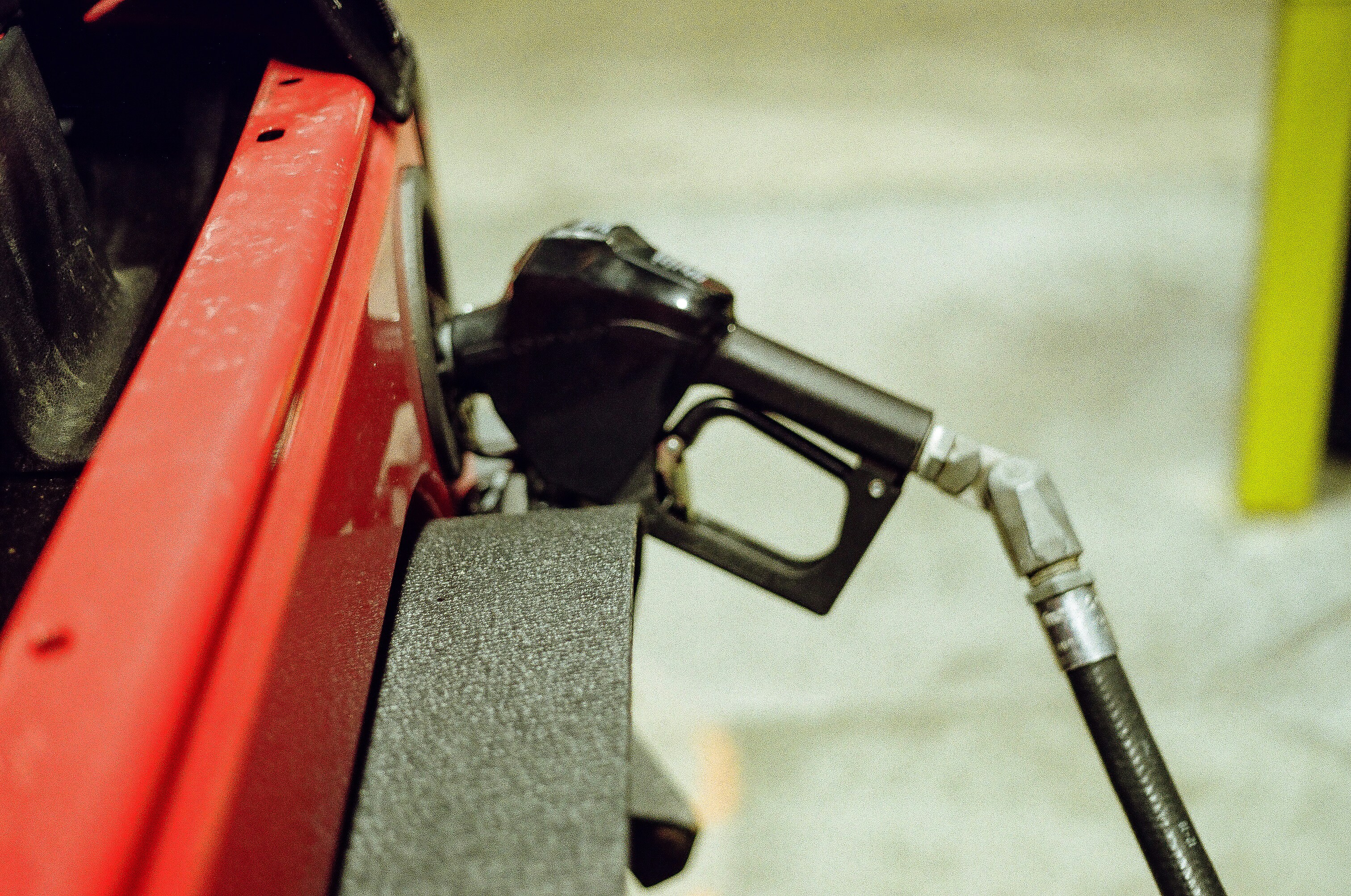 A close up of a gas pump in a car photo Free Wilkinson boulevard
