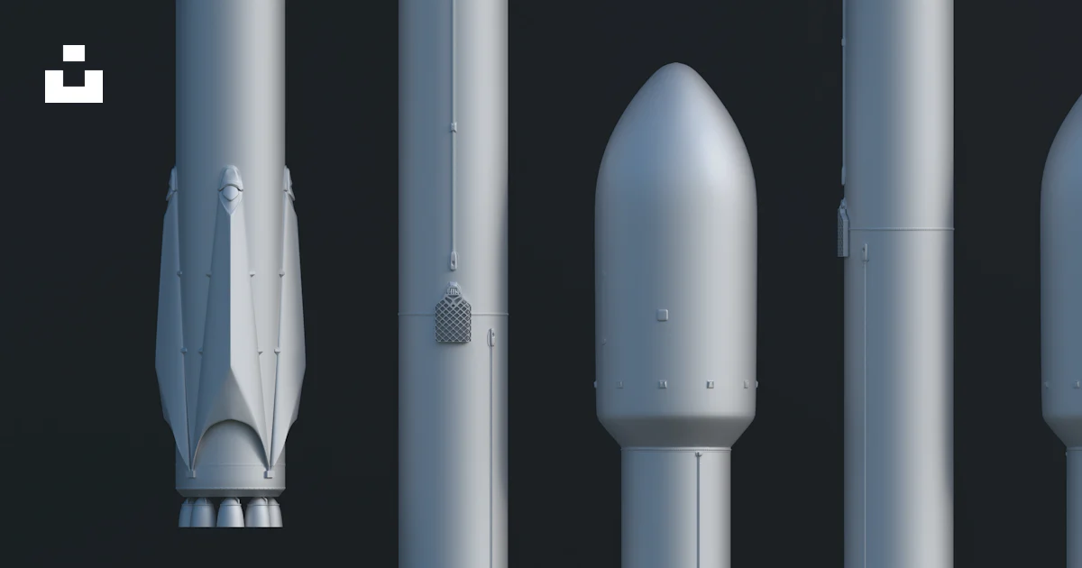 White Tube Rockets A group of four white rockets sitting next to each other photo – Free ...
