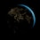 a view of the earth from space at night