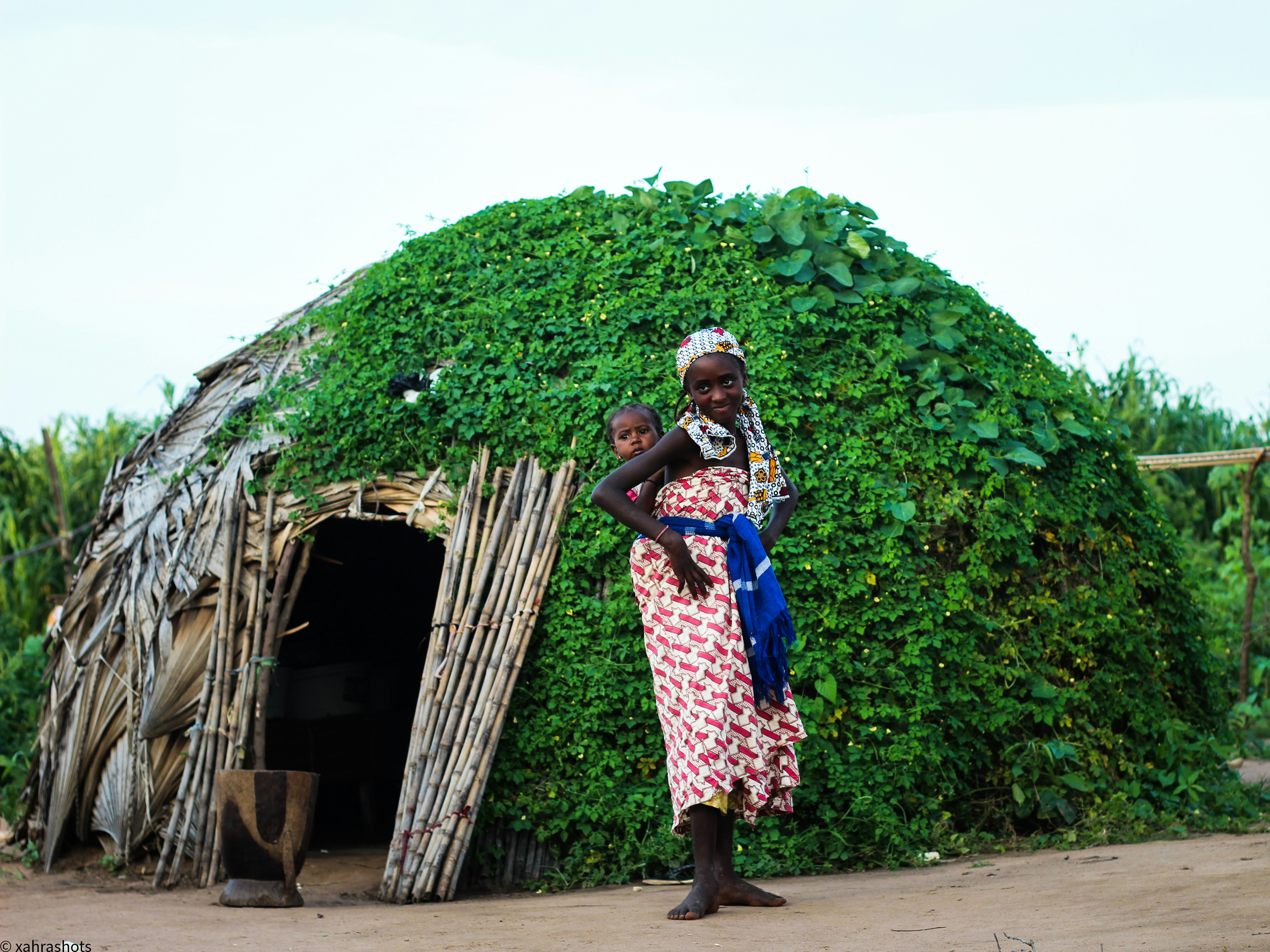 Fulani girl outside her home in Northern Nigeria
