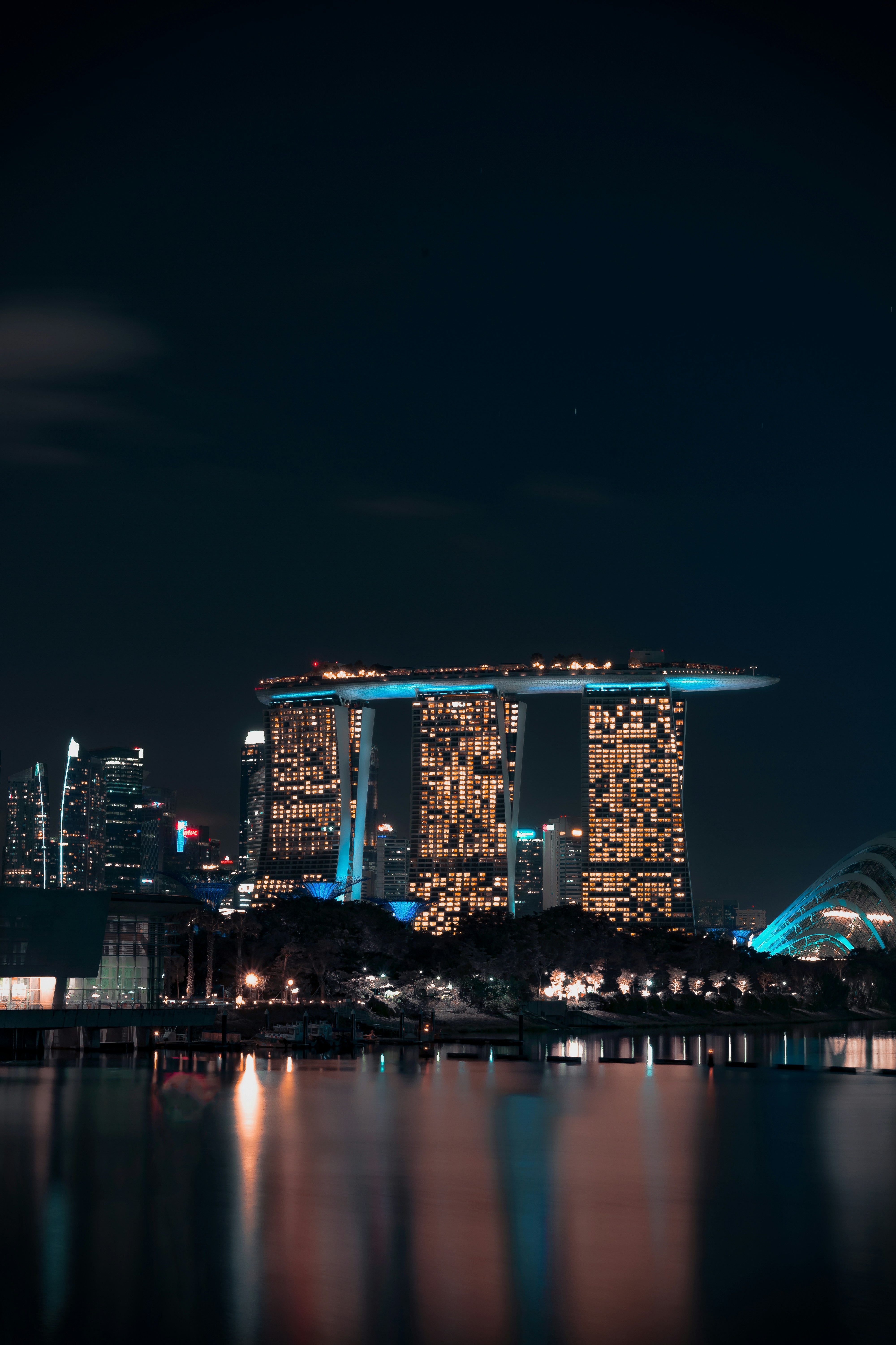 a view of a city at night from across the water