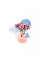 a bouquet of flowers sitting on top of a table