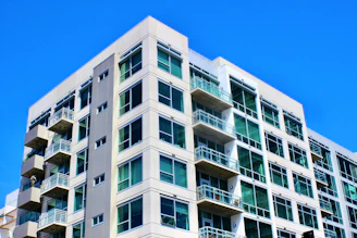 a tall building with balconies and balconies on the balconies