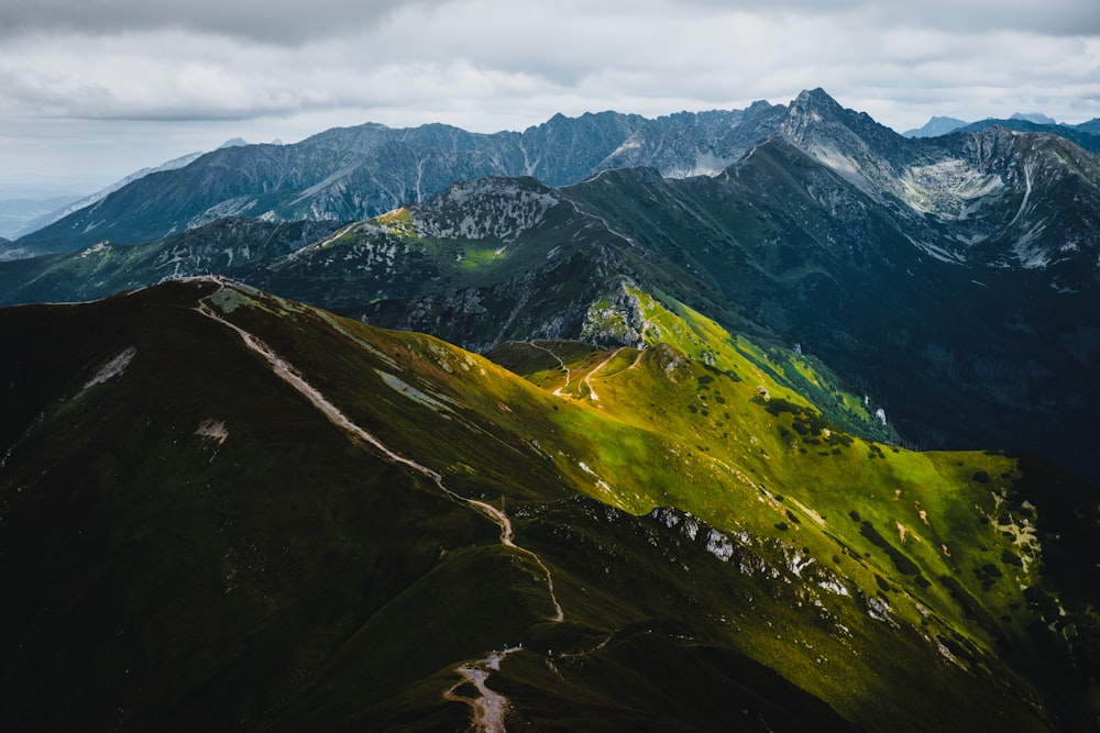 a view of the mountains from a high point of view