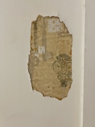 Close-up of wallpaper being carefully removed by a professional.