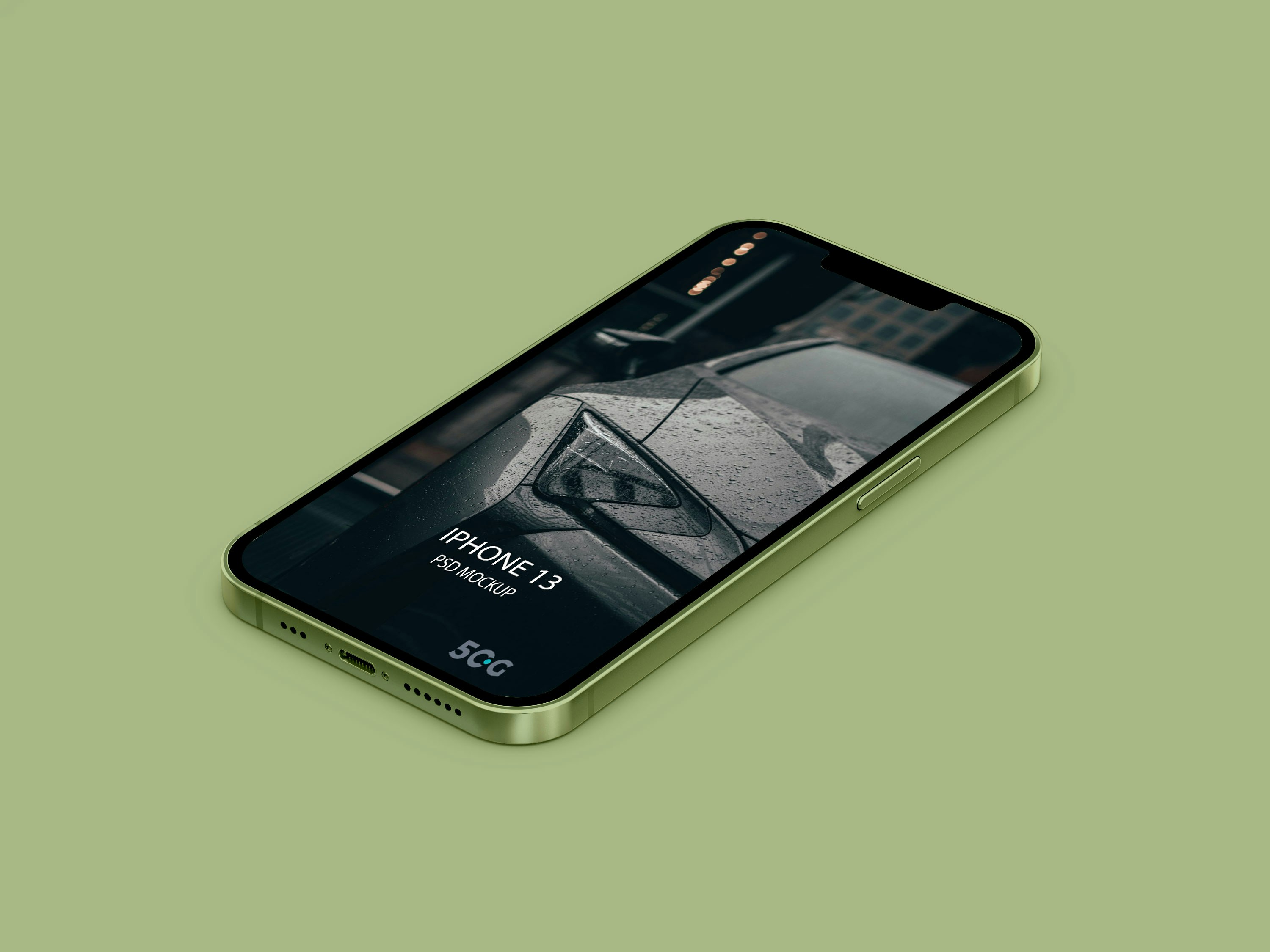 iPhone 13 isometric mockup