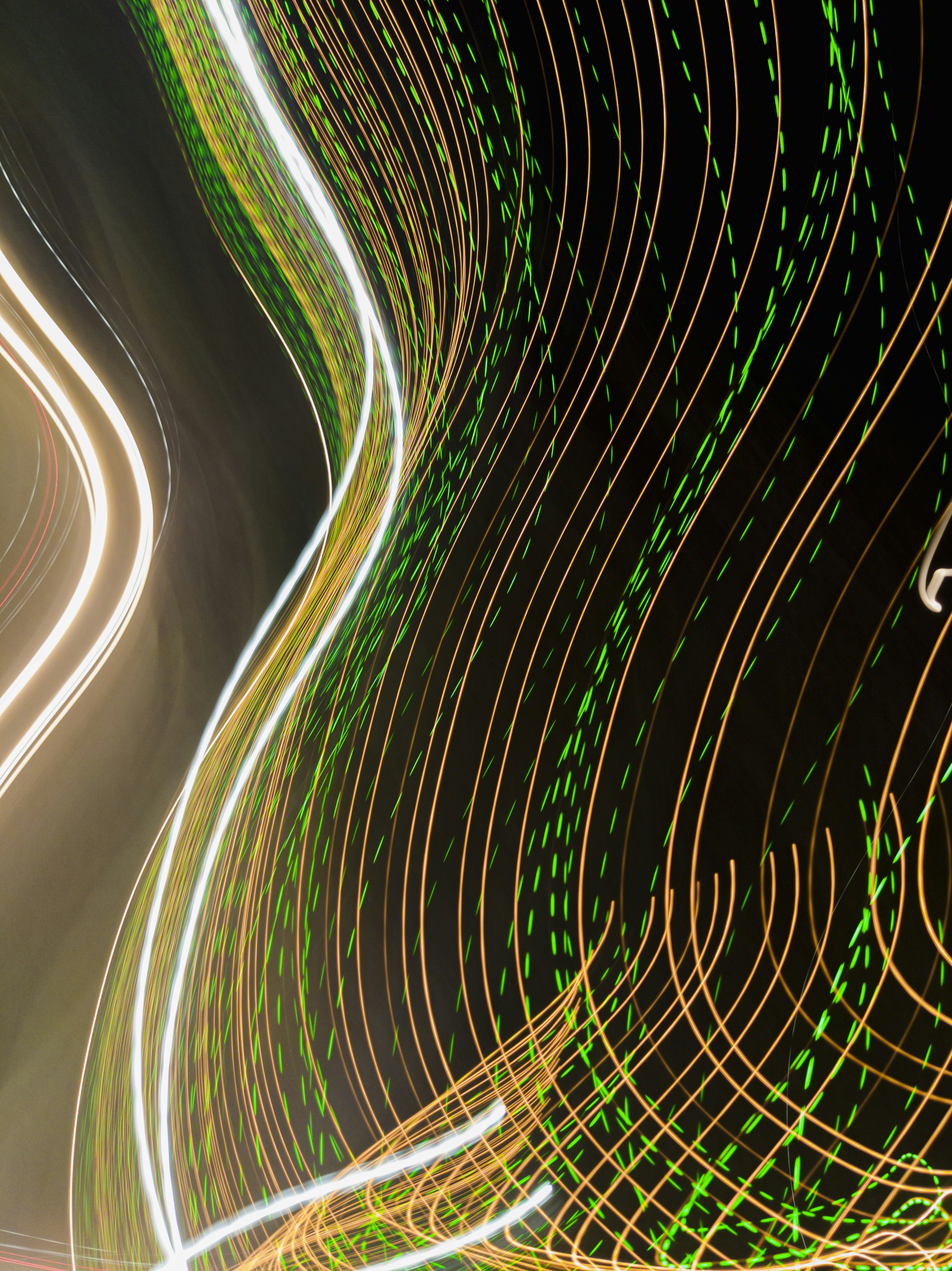 a blurry photo of a street with lights