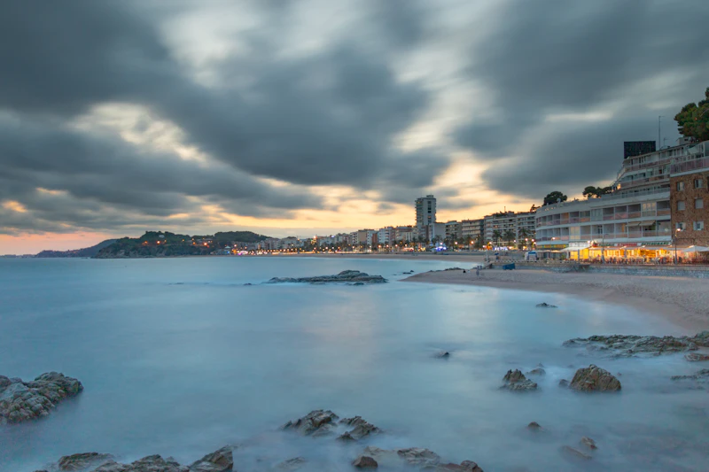 Lloret de Mar beach and hotel strip, Costa Brava
