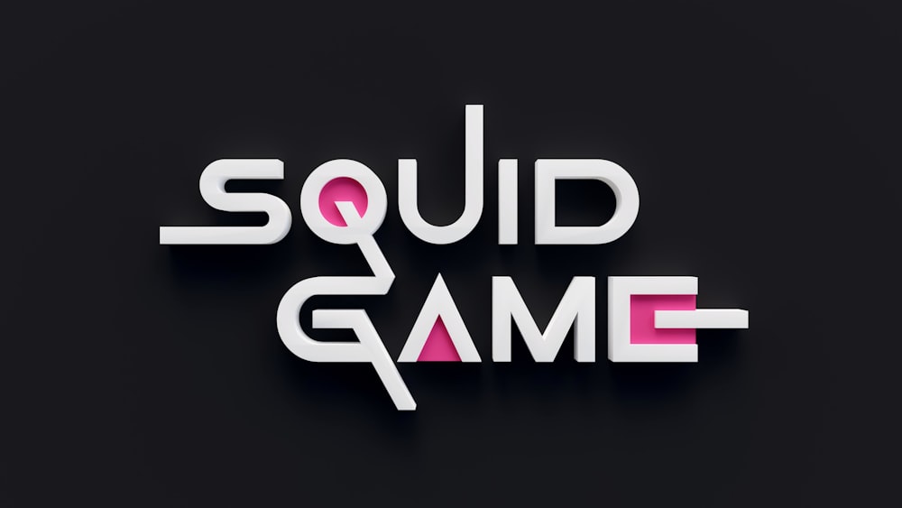 Un logo per un videogioco chiamato Squid Game