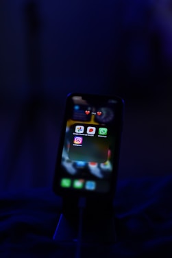 a cell phone sitting on top of a table