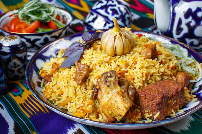 Traditional Arabic cuisine spread