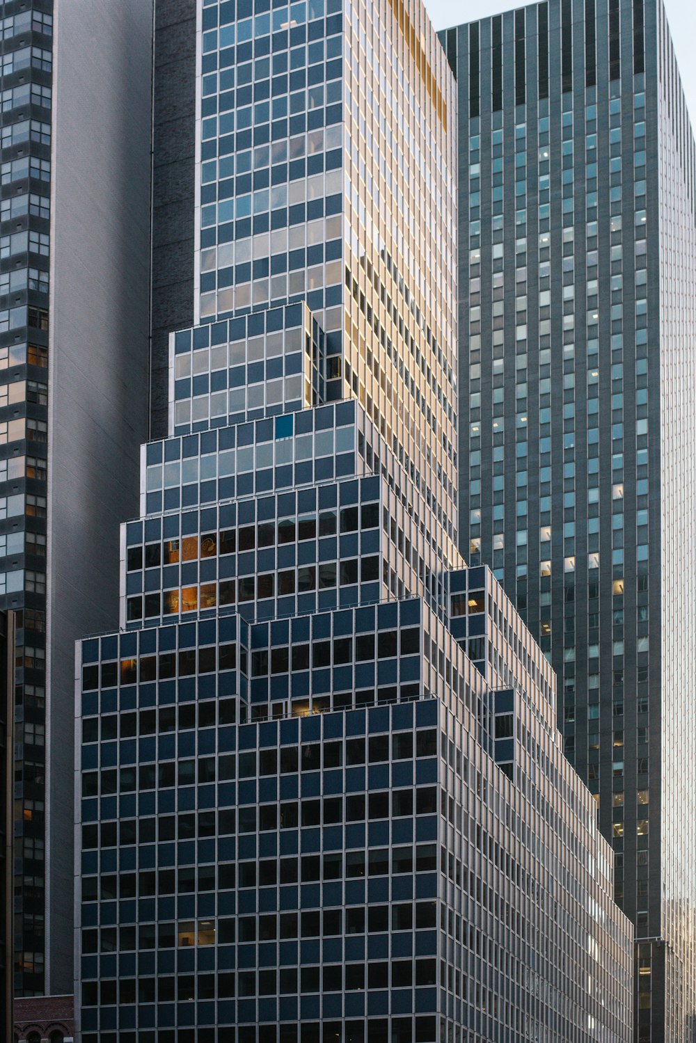 a large group of tall buildings in a city