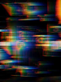 a multicolored image of a black background