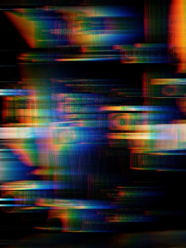 a multicolored image of a black background