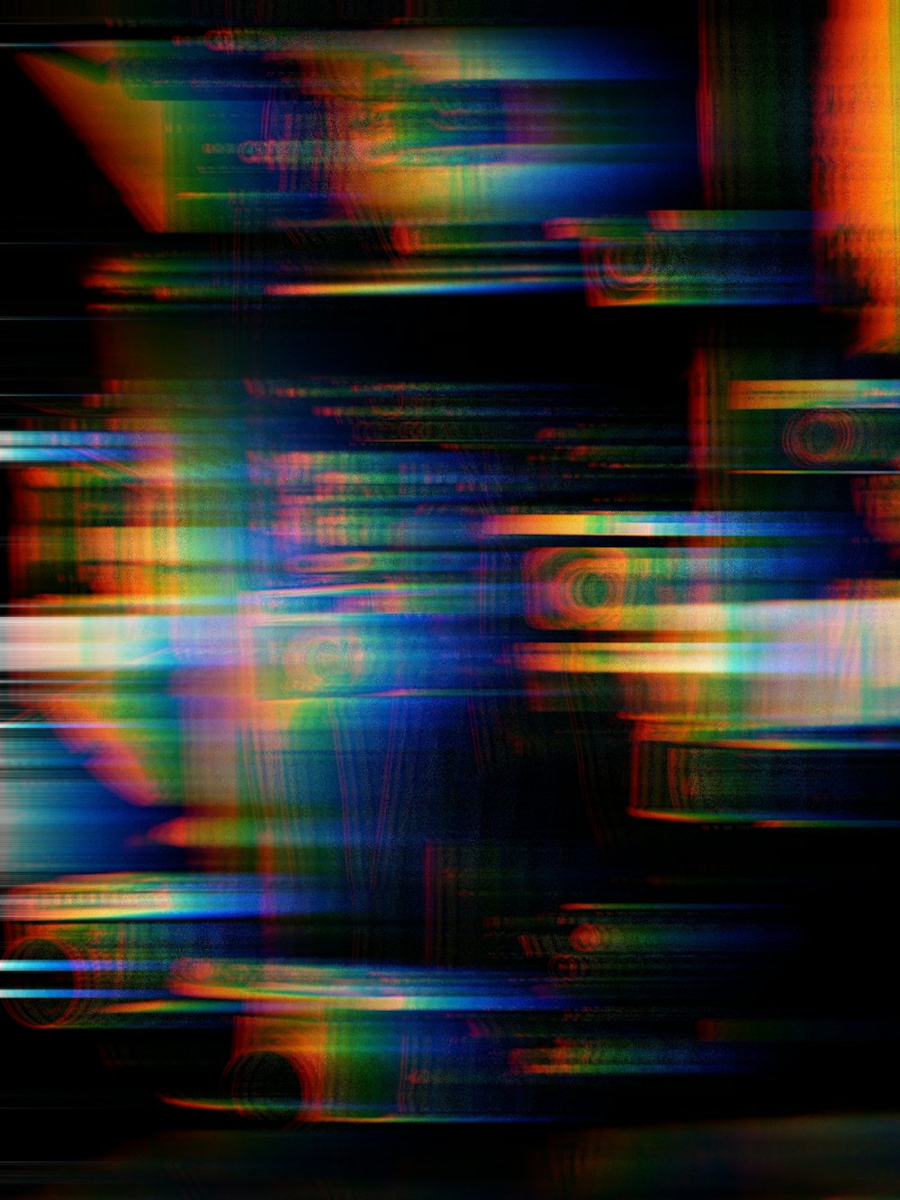 a multicolored image of a black background