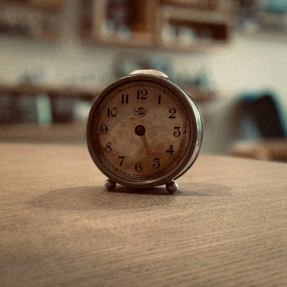 a close up of a clock