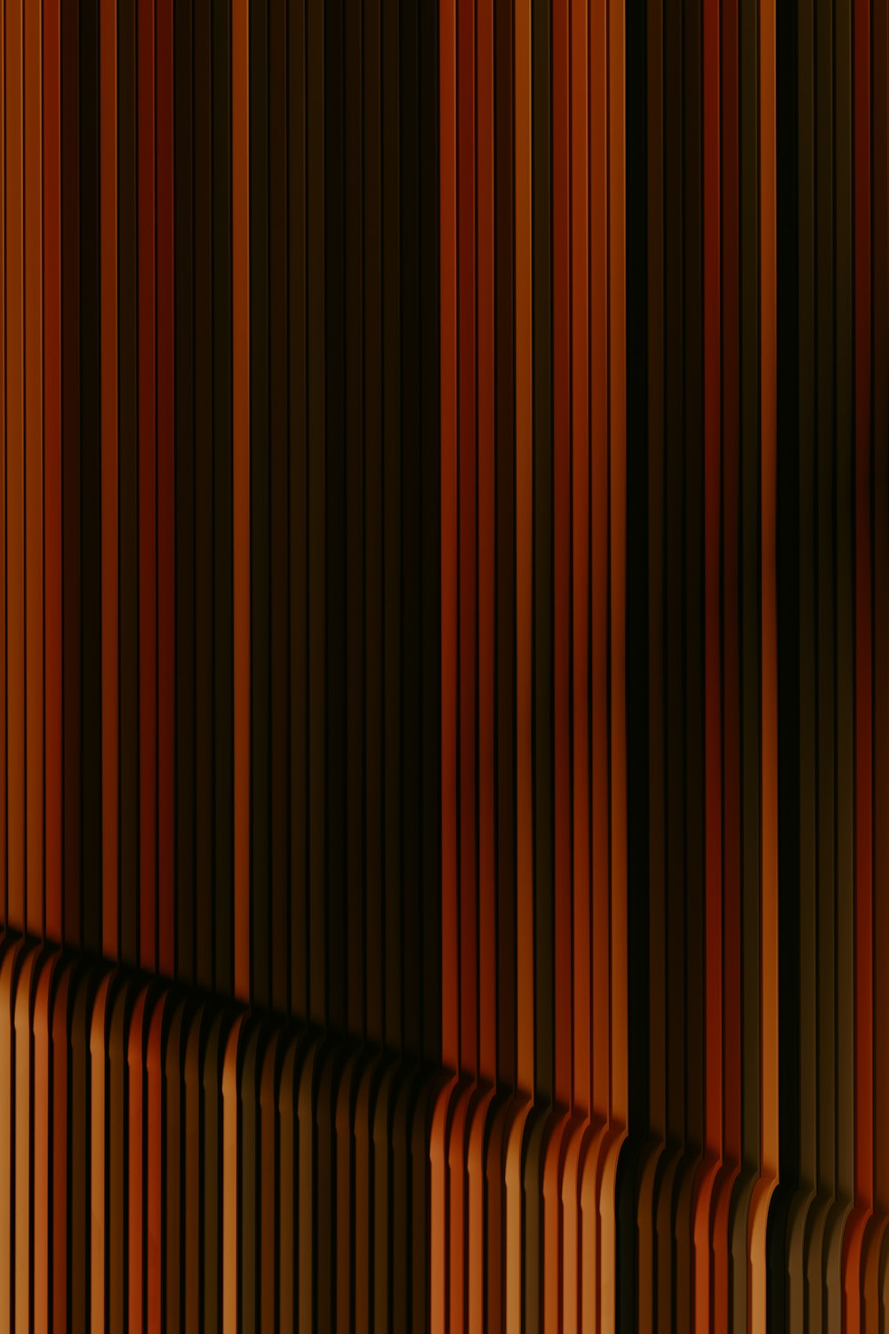 a close up of a wall with vertical lines on it